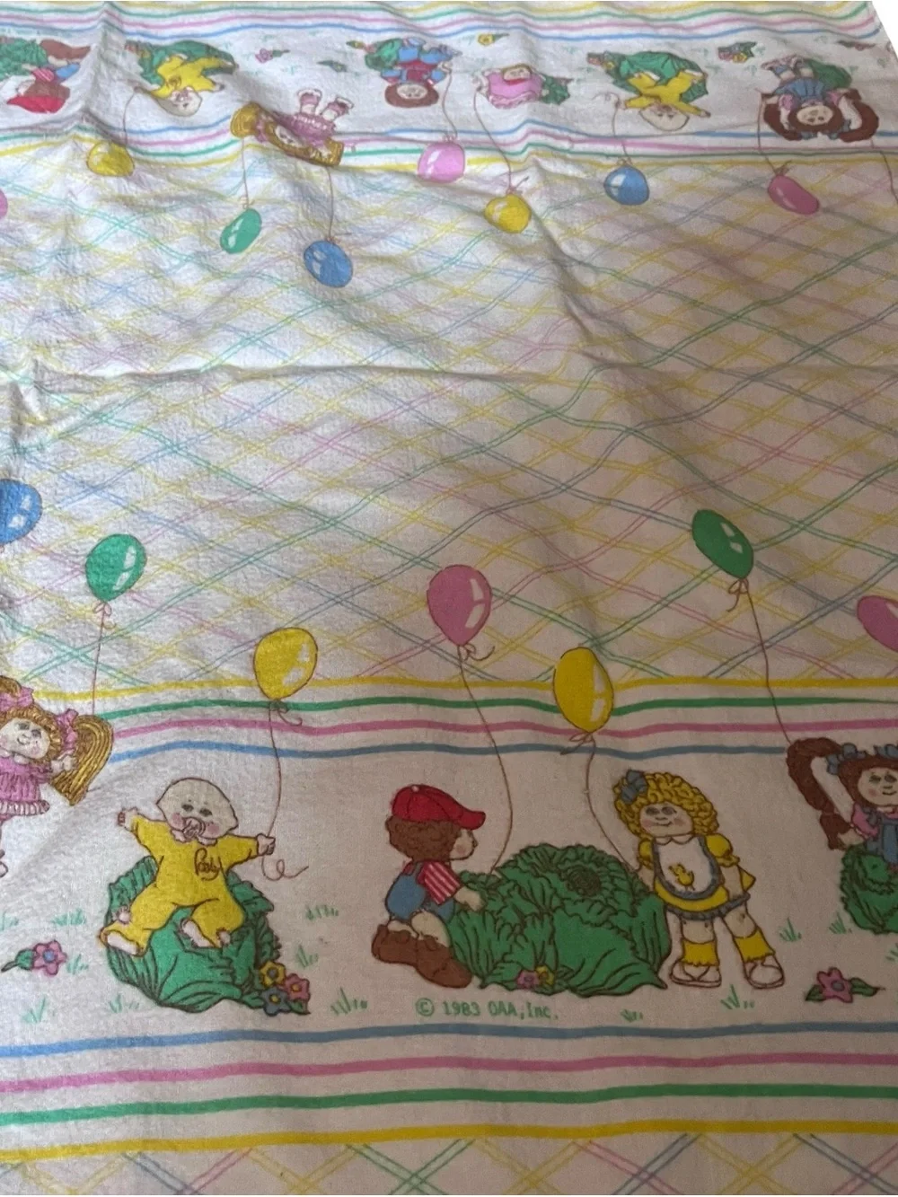 Pair Of 1980's Cabbage Patch Kids Receiving Baby Blankets 30